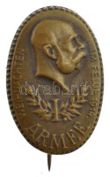 Osztrák-Magyar Monarchia 1914. 'I. Hadsereg - Karácsony a fronton 1914' fém jelvény, 'GUSTAV GURSCHNER' gyártói jelzéssel (27x18mm) T:'2 / Austro-Hungarian Monarchy 1914. 'I. Armee - Weihnachten im Felden 1914' metal badge, with 'GUSTAV