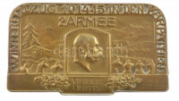 Osztrák-Magyar Monarchia 1915. 'Téli hadjárat a Kárpátokban - 2. Hadsereg 1914-15' bronz sapkajelvény 'BILDH. GURSCHNER WIEN VII/2' gyártói jelzéssel (40x23mm) T:1-Austro-Hungarian Monarchy 1915. 'WINTERFELDZUG 1914-1915 IN DEN KARPATHEN