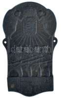 Osztrák-Magyar Monarchia ~1918. 'In memoriam 1914-1918' felvarrható Zn sapkajelvény (65x37mm) T:XF Austro-Hungarian Monarchy ~1918. 'In memoriam 1914-1918' Zn sew-on cap badge (65x37mm) C:XF