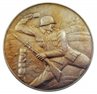 1920-1935. 'Rohamjelvény' Al jelvény (45mm) T:1- patina / Hungary 1920-1945. 'Assault Badge' Al badge (45mm) C:AU patinaSallay 52/a.
