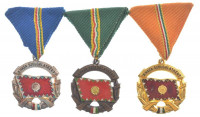 1964. 'A Haza szolgálatáért Emlékérem' arany, ezüst és bronz fokozata T:UNC