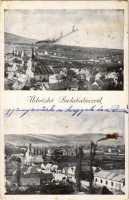 1939 Budakalász, látkép, Görögkeleti (szerb ortodox) templom. Szombathelyi Foto (kopott sarkak / worn corners)