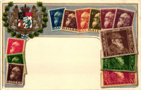 Briefmarken Bayerns / Ludwig III of Bavaria, set of Bavarian stamps Emb. litho