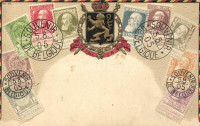 Postes Belgique, Belgium - set of stamps, Ottmar Zieher's Carte philatelique No 54. Emb. litho