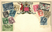 Canada, the province of British Columbia - set of stamps, Ottmar Zieher's Carte Philatelique No. 52. litho