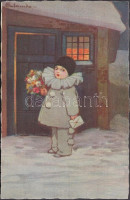 Italian art postcard, clowns s: Colombo
