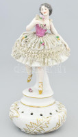 Alt Wien jelzéssel: balerina, kézzel festett, sérülésekkel, m: 26,5 cm