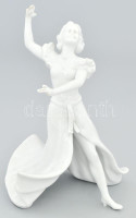 Wallendorf jelzéssel balerina figura, sérült, m: 22 cm