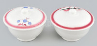 2 darab Gránit cukortartó, jelzéssel, kis kopottsággal, m: 12 cm