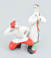Ukrán, Polonne porcelán figura, kopásokkal, jelzés nélkül, m: 7 cm
