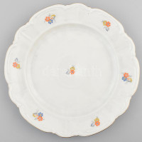 cca 1937-1945 Bareuther virágmintás kínáló, aranyozott széllel, jelzéssel, minimális kopottsággal, d: 30 cm