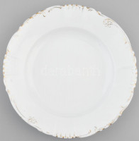 cca 1910-1930 MZ Austria fehér porcelán kínálótál, kis kopottsággal, jelzéssel, d: 30 cm