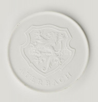 1982 Auerbach 700 éves biszkvit meisseni porcelán emlékérem (80mm) jelzett, hibátlan