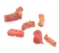 Vörös korall ágak, 7 db, 17,75 cts