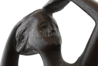 Feltehetően Kerényi Jenő: Art Deco táncos lány. Öntött bronz, jelzés nélkül, m: 19 cm