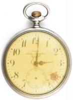 Doxa fém házas zsebóra, sérült és hiányos számlappal, ketyeg, d: 45 mm