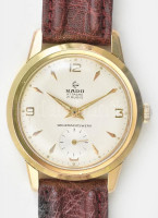Rado Attaché Wehrmachtswerk kézi felzúzós karóra. működik, szép állapot, kissé karcos plexi, új bőr szíjjal. d: 34 mm