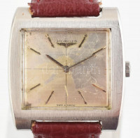 Longines Tank férfi karóra, mechanikus, 30x33mm, acél tok, pontos, számlapon kis korrózió,