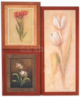 3 darab Dekor art falikép, mdf, kis kopással, 28x23, 28x53 cm
