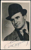 cca 1942-44 Járay József(1913-1970) operaénekes tenor, a M. Kir. Operaház tagjának aláírása és dedikációja az őt ábrázoló fotólapon