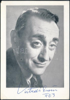 Kibédi Ervin (1924-1997) színész aláírása az őt ábrázoló képen