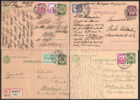 1926-1932 7 db levelezőlap, közte ajánlott is