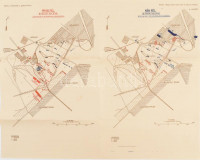 1914 Kisrákosi (Mária Valéria) katonai gyakorlótér műveleti térképe, 1:18750, Magyar Katonai Közlöny, 34×42 cm