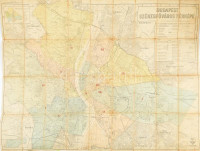 cca 1935 Budapest székesfőváros térképe, 1: 25.000, Bp., M. Kir. Állami Térképészet, vászonra kasírozva, a vászon hátoldala foltos, 89x70cm