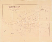 cca 1910 Máramarossziget rendezett tanácsú város térképe, 1 : 10.000, kis lapszéli szakadásokkal, gyűrődésekkel, 61x50 cm