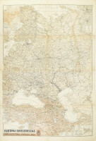 1942 Európai Oroszország térképe. 1 : 5.000.000. Kiadja a M. Kir. Honvéd Térképészeti Intézet. Hajtva, 93x62,5 cm