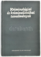 Kriminológiai és kriminalisztikai tanulmányok XI. Bp., 1974, Közgazdasági és Jogi Könyvkiadó, 441+(1) p. Kiadói papírkötés, a borítón minimális sérülésekkel. Megjelent 1200 példányban.