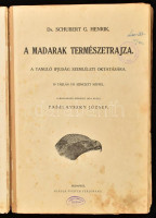 [Schubert, Gotthilf Heinrich von] Dr. Schubert G. Henrik: A madarak természetrajza. A tanuló ifjuság szemléleti oktatására. (30 táblán 195 színezett képpel). A magyarázó szöveget írta: Paszlavzsky József. Bp., é.n. (cca 1880),