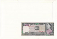 Bolívia 1982. 1000P felbélyegzett borítékban, bélyegzéssel T:UNCBolivia 1982. 1000 Pesos in envelope with stamp and cancellation C:UNC