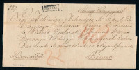 1822 Hivatalos levél 'ÖREGLAK' - Pécs (Rompes 100 p)