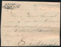 1831 Portós levél 'CASCHAU' - Miskolc