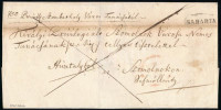 1838 Hivatalos levél 'SABARIA' - Szomolnok (Rompes 50 p)