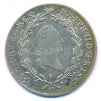 1787B 20kr Ag 'II. József' T:2,2- patina Huszár: 1880., Unger III: 1329.a