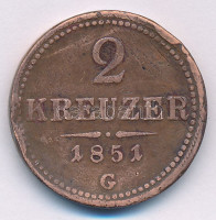 1851G 2kr Cu T:VF phAdamo M5