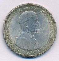 1930. 5P Ag 'Horthy jobbra' hajas T:AU,XF patina Adamo P8