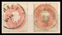 1861 2 x 5kr 'BALK(ÁNY)' és 'NYÍRADONY' (Gudlin 800 p)