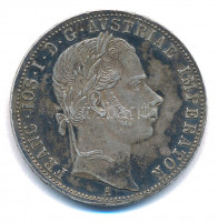 Ausztria 1861A 1Fl Ag 'Ferenc József' T:2 patina Austria 1861A 1 Florin Ag 'Franz Joseph' C:XF patina Krause KM#2219