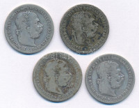 Ausztria 1893-1895. 1K Ag 'Ferenc József' (4xklf) T:3 patina Austria 1893-1895. 1 Corona Ag 'Franz Joseph' (4xdiff) C:F patina Krause KM#2804