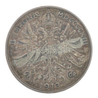 Ausztria 1913. 2K Ag 'Ferenc József' T:VF patina Austria 1913. 2 Corona Ag 'Franz Joseph' C:VF patina Krause KM#2821