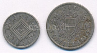 Ausztria 1925. 1/2Sch Ag + 1Sch Ag T:XF,VF patinaAustria 1925. 1/2 Schilling Ag + 1 Schilling Ag C:XF,VF patina