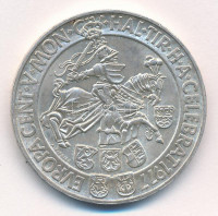 Ausztria 1977. 100Sch Ag 'Halli verde - Tirol' T:1- kis ph.Austria 1977. 100 Schilling Ag 'Hall Mint - Tirol' C:AU small edge errorKrause KM#2936