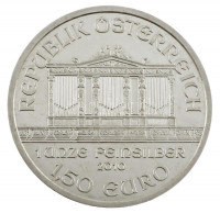 Ausztria 2010. 1.50EUR 'Bécsi Filharmónia' (1uncia) T:BUAustria 2010. 1.50 Euro 'Vienna Philharmonics' (1oz) C:BU