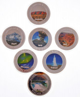 Cook-szigetek 2009. 1$ 'A természet csodái' ezüstözött multicolor Cu-Ni (7xklf) T:PP egyiken patinaCook Islands 2009. 1 Dollar 'Wonders of nature' silvered multicolor Cu-Ni (7xdiff) C:PP one with patina