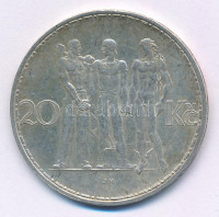 Csehszlovákia 1933. 20K Ag T:XF patina Czechoslovakia 1933. 20 Korun Ag C:XF patinaKrause KM#17