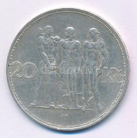 Csehszlovákia 1934. 20K Ag 'Ipar, mezőgazdaság, üzlet' T:XFCzechoslovakia 1934. 20 Korun Ag 'Industry, Agriculture, Business' C:XF Krause KM#17
