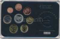 Finnország 2000-2005. 1c-2E (8xklf) forgalmi összeállítás műanyag dísztokban T:1,1-Finland 2000-2005. 1 Cent - 2 Euro (8xdiff) coin set in plastic case C:UNC,AU